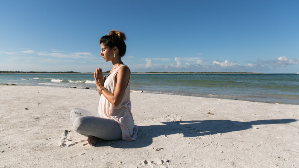 beach yoga